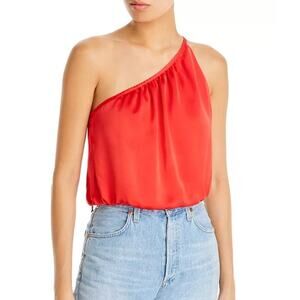 RAMY BROOK Top NEW Size XS Coral Orange Cheryl One Shoulder $195